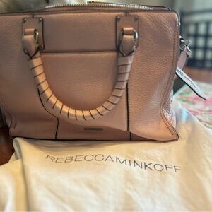 Rebecca Minkoff Bree Pink Satchel with Structured Shape and Two Top Handles